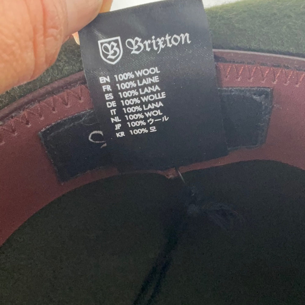 Brixton 100% Wool Green Olive Hat S 56 Cm - Picture 5 of 6